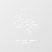 Elegant Script Trouwen Welkom Mirror Decal Sign (Vel)