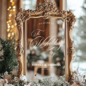 Elegant Script Trouwen Welkom Mirror Decal Sign