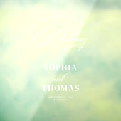 Elegant Script Trouwen Welkom Mirror Decal Sign (Vel 3)