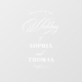 Elegant Script Trouwen Welkom Mirror Decal Sign (Vel)