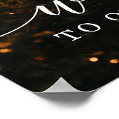 Elegant Script Trouwen Welkom Teken Gedrukt Poster (Hoek)