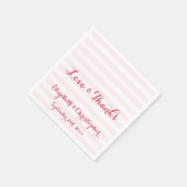 Elegant Script Trouwfeest Liefde Dank U Papier Servet (Hoek)