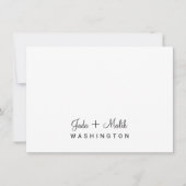 Elegant Script Trouwpaar Monogram Notitiekaartje (Voorkant)