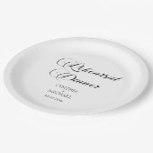 Elegant Script Trouwrepetie Diner Papieren Bordje (Gekanteld)
