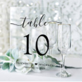 Elegant Script Trouwtafel Nummer Acryl Bord