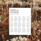 Elegant Script Trouwtafel Zitting Grafiek Foam Poster