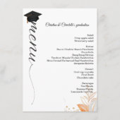 Elegant Script Twins Graduation party diner menu (Voorkant)