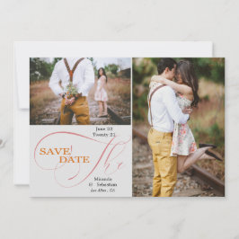 Elegant Script Typografie 2 Foto Save the Date