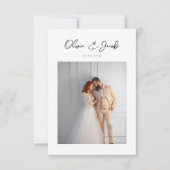 Elegant Script Typografie Bruiloft Bedankkaart (Voorkant)