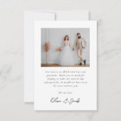 Elegant Script Typografie Bruiloft Bedankkaart (Achterkant)