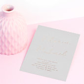 Elegant Script Typografie Folie Bruiloft Folie Uitnodiging