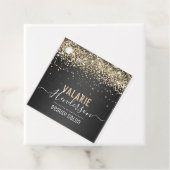 Elegant Script Typografie geborsteld metaal Bedankjes Labels (In situ)