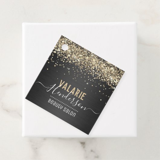 Elegant Script Typografie geborsteld metaal Bedankjes Labels (In situ)