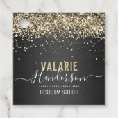 Elegant Script Typografie geborsteld metaal Bedankjes Labels (Voorkant)