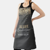 Elegant Script Typografie geborsteld metaal Schort (Insitu)