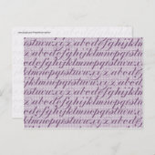 Elegant  Script Typografie Lettering Paars Briefkaart (Voorkant / Achterkant)
