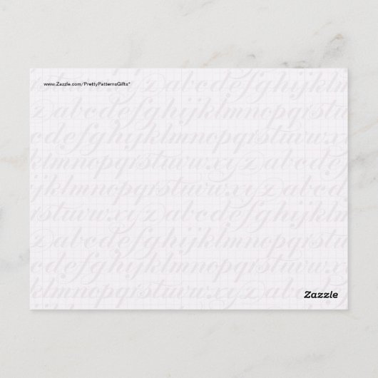 Elegant  Script Typografie Lettering Paars Briefkaart (Achterkant)