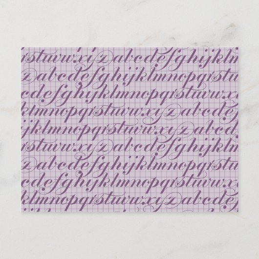 Elegant  Script Typografie Lettering Paars Briefkaart (Voorkant)