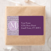 Elegant  Script Typografie Lettering Paarse Etiket (Insitu)