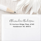 Elegant Script Typografie Minimalistisch Retouradr Etiket (Insitu)