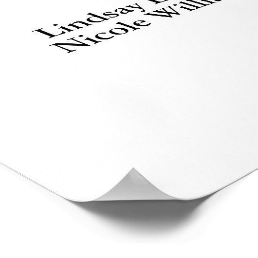 Elegant Script Typografie Poster (Hoek)