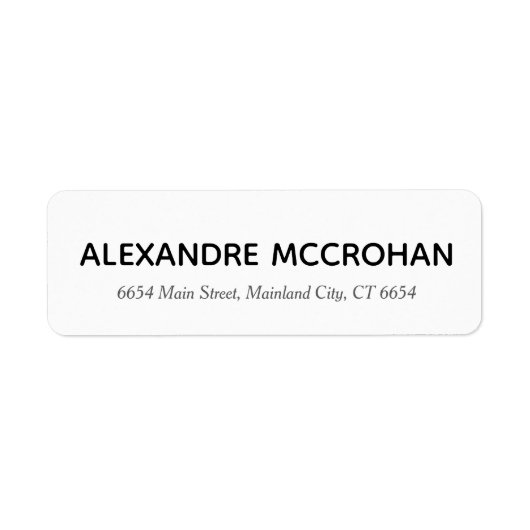 Elegant Script Typografie Retouradres Label (Voorkant)
