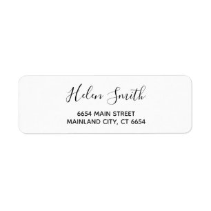 Elegant Script Typografie Retouradres Label