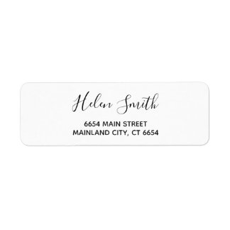Elegant Script Typografie Retouradres Label