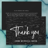 Elegant Script Typografie Wiskunde Afstuderen Bedankkaart