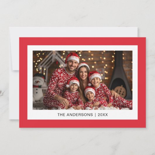 Elegant Script Typography Floral Merry Christmas Feestdagenkaart (Achterkant)