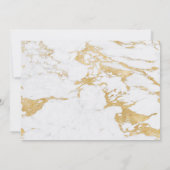 Elegant Script Typography Gold Marble Save The Date (Achterkant)