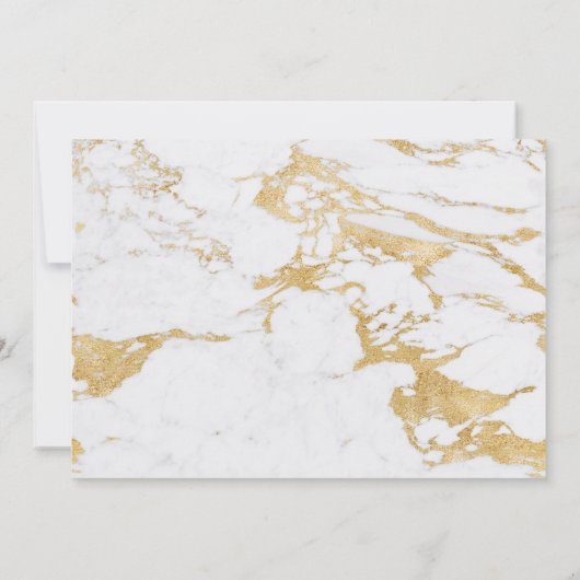 Elegant Script Typography Gold Marble Save The Date (Achterkant)