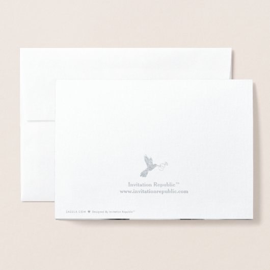 Elegant Script Typography Photo Weddenschap Bedank Folie Kaarten (Met envelop)