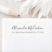 Elegant Script Typography Return Address Label (Insitu)
