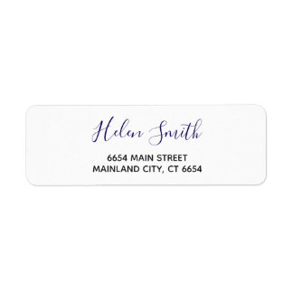 Elegant Script Typography Return Address Label