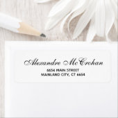 Elegant Script Typography Return Address Label (Insitu)