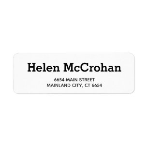 Elegant Script Typography Return Address Label