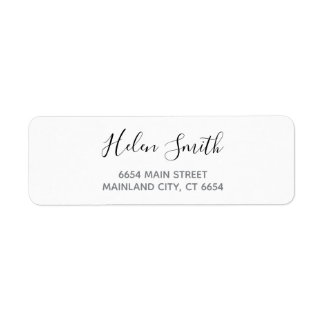 Elegant Script Typography Return Address Label
