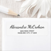 Elegant Script Typography Return Address Label (Insitu)