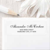 Elegant Script Typography Return Address Label (Insitu)
