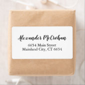 Elegant Script Typography Shipping Address Label (Insitu)