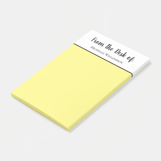 Elegant Script Typography Stylish Yellow Post-it® Notes (Schuin)