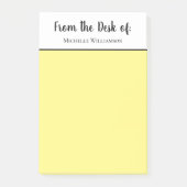 Elegant Script Typography Stylish Yellow Post-it® Notes (Voorkant)