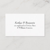 Elegant Script Typography, Wedding Gift Registry Informatiekaartje (Achterkant)
