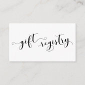 Elegant Script Typography, Wedding Gift Registry Informatiekaartje (Voorkant)