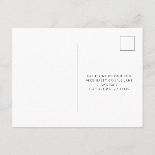 Elegant Script Typography Wedding RSVP Uitnodiging Briefkaart (Achterkant)