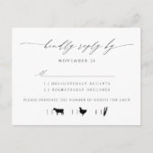 Elegant Script Typography Wedding RSVP Uitnodiging Briefkaart (Voorkant)