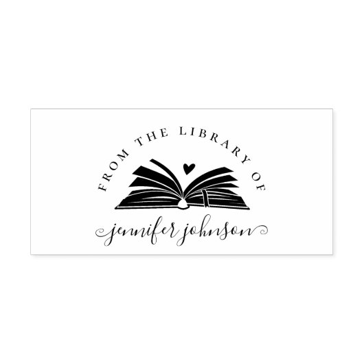Elegant script uit het bibliotheekboek rubberstempel (Afrduk)