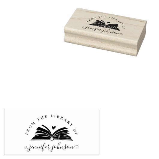 Elegant script uit het bibliotheekboek rubberstempel (Gestempeld)
