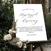 Elegant Script Unplugged Ceremony Wedding Sign Poster